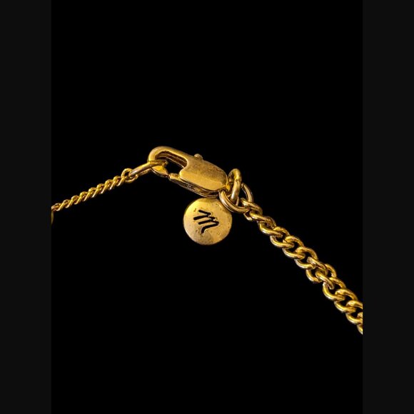 Madewell Gold Tone Geometric Collar 17" Long Choker Necklace - Picture 6 of 9